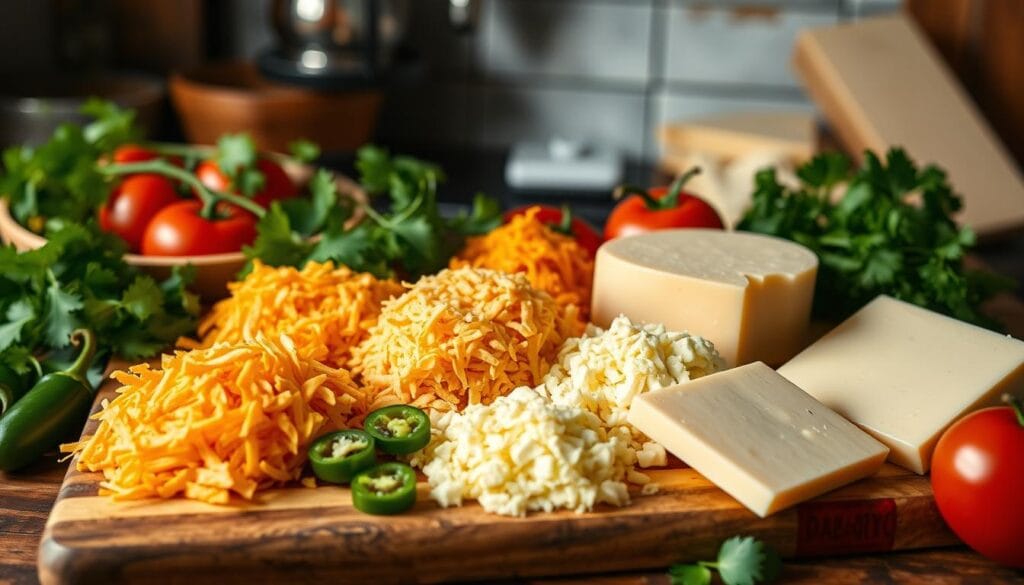 Cheese selection for tex mex enchiladas