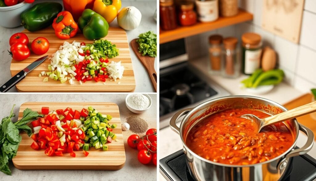 Enchilada Chili Cooking Process