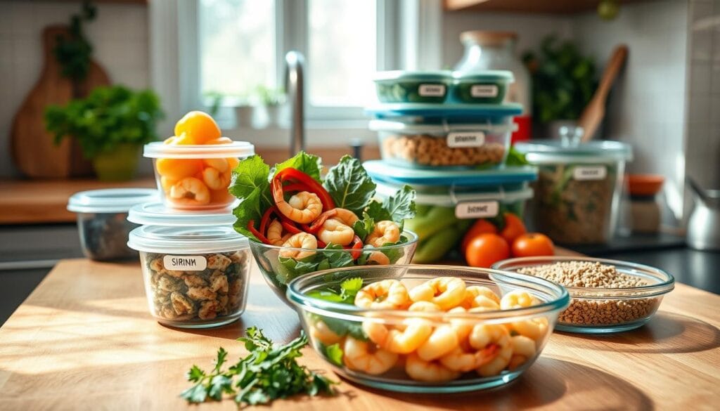 Meal Prep Shrimp Bowl Storage Tips