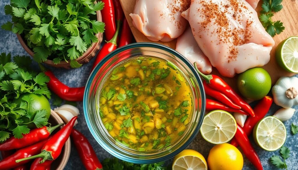 Mexican Chicken Marinade Preparation