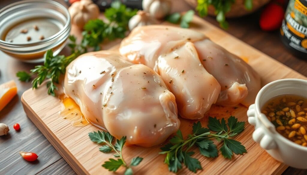 Preparing Chicken Breast for Alice Springs Chicken