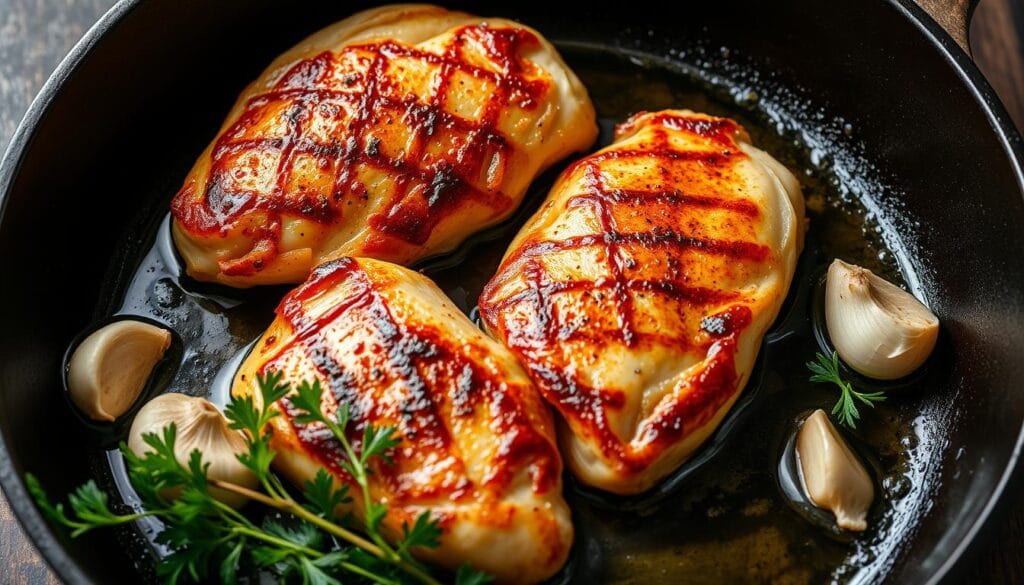 Seared Chicken Cooking Process